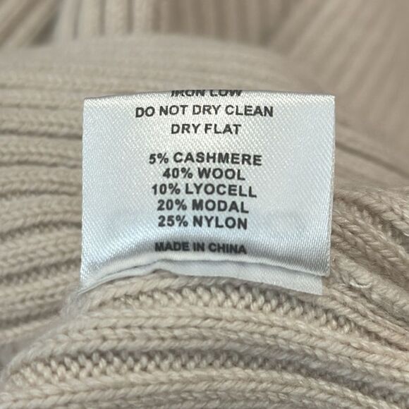 GUIZIO Rib Knit Tie Pant in Light Oat Small Revolve Cashmere - Picture 15 of 16